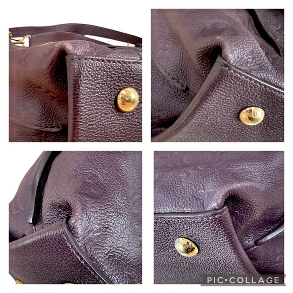 LOUIS VUITTON Metis Hobo Empreinte Leather Tote Shoulder Aubergine Purple LV Bag - Picture 3 of 16
